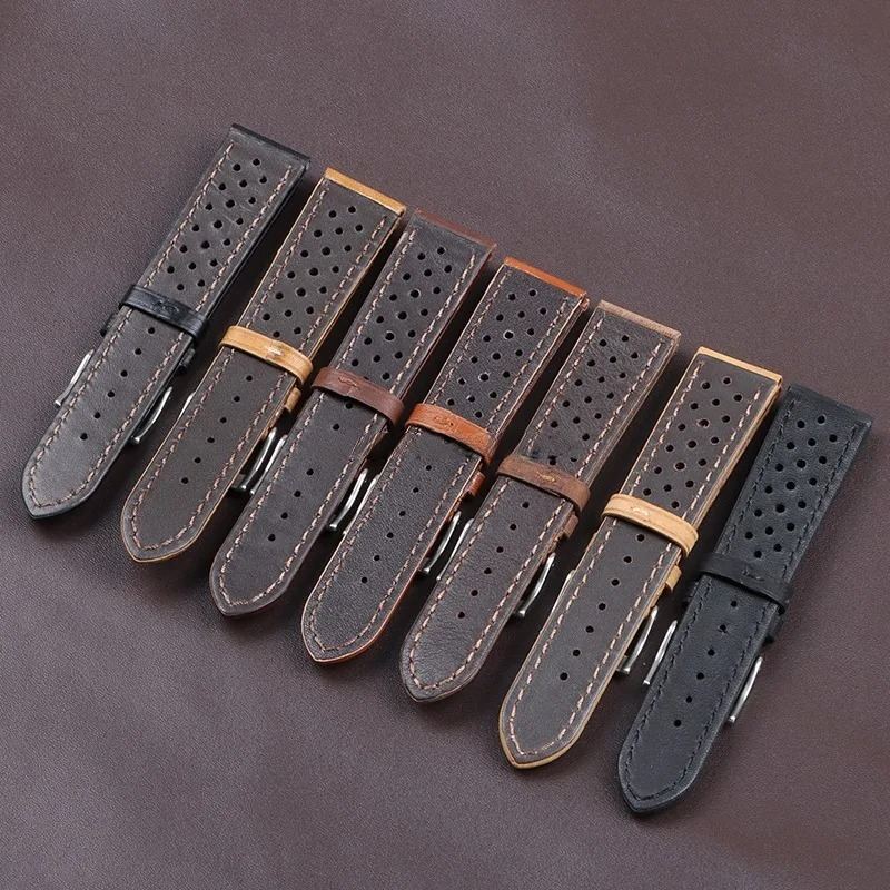 Breathable Leather Watch Strap